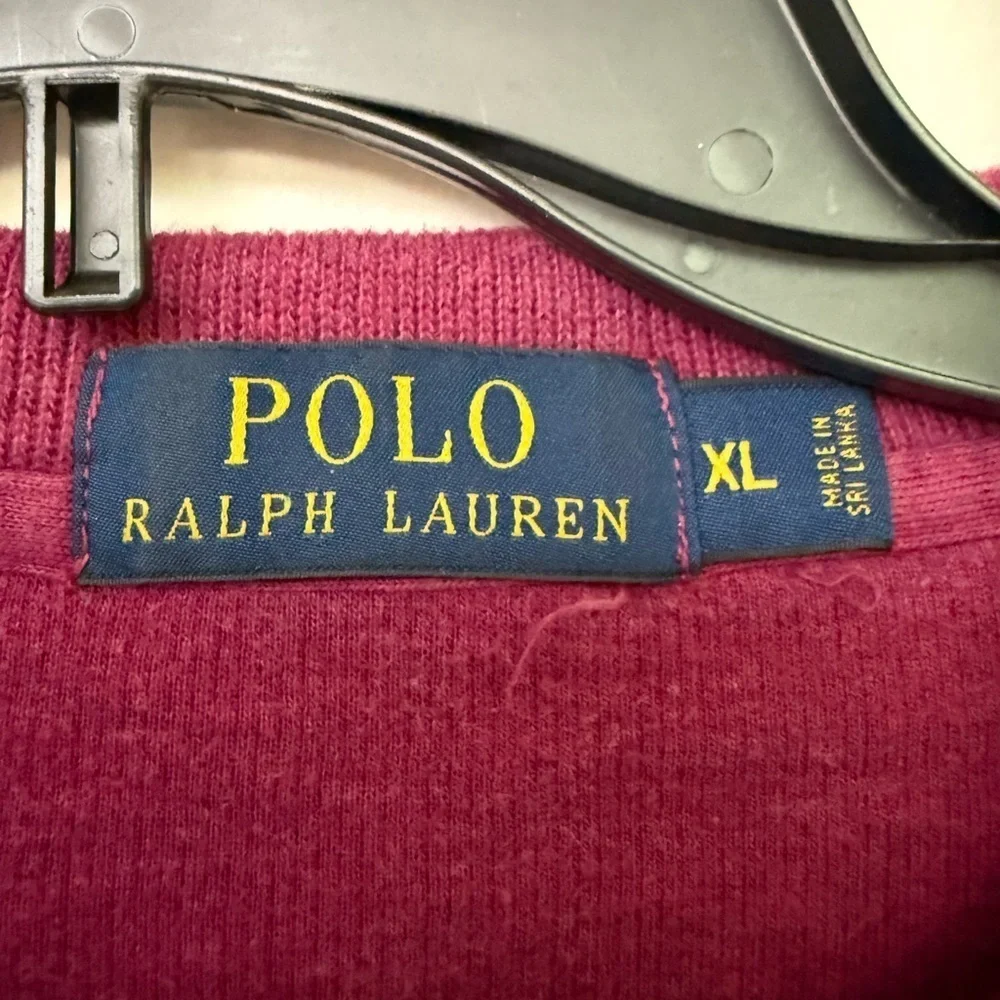 Polo Ralph Lauren Men's Maroon Zip-Up Sweater Size XL